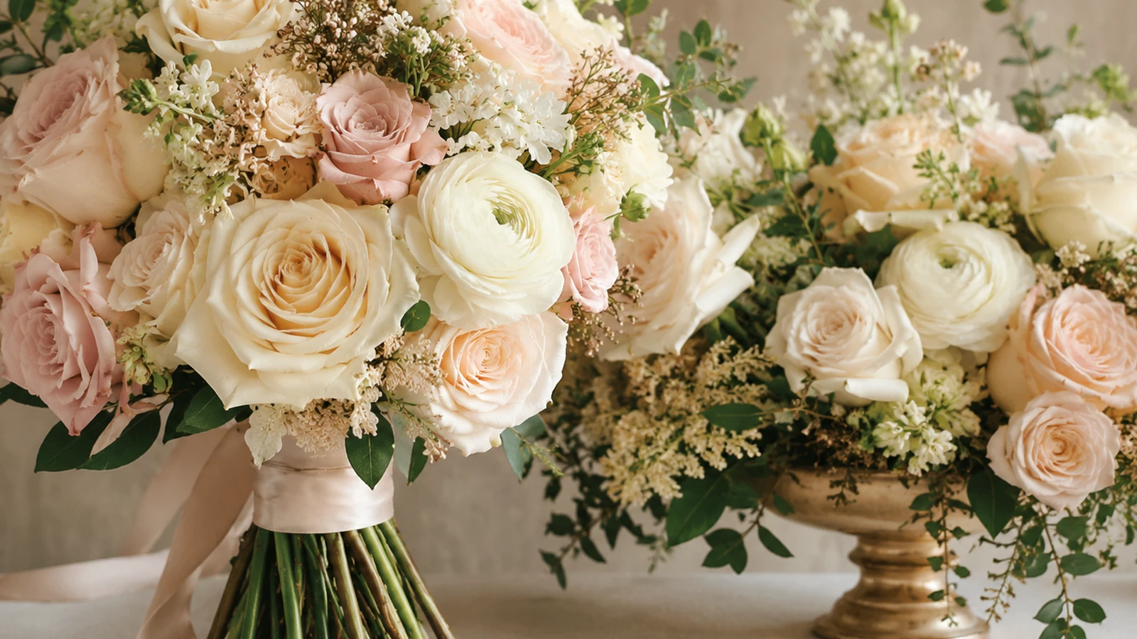 Respectful white sympathy flowers prepared for funeral flower delivery in Nashville
