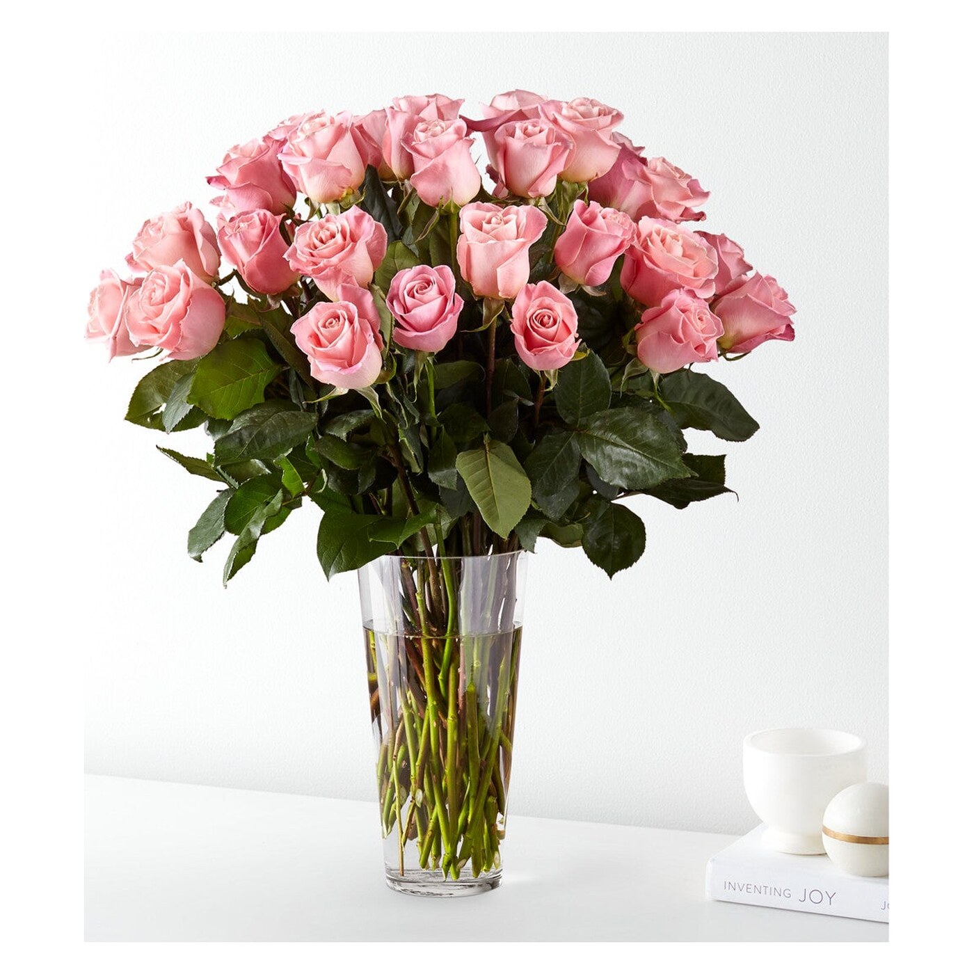 Long Stem Pink Rose Bouquet arrangement option 4