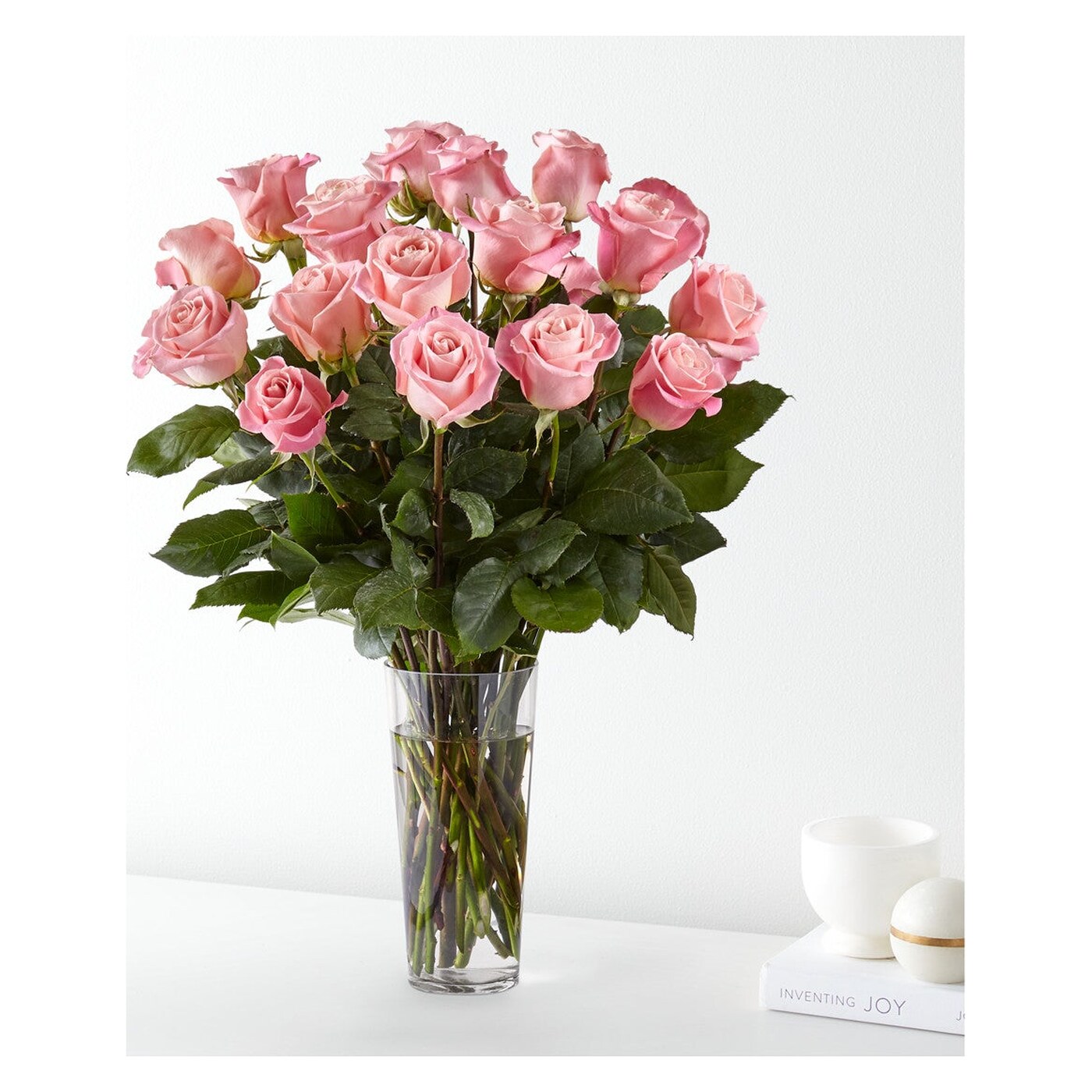 Long Stem Pink Rose Bouquet arrangement option 2