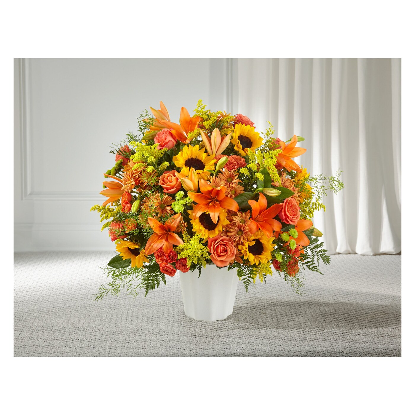 Harvest Thoughts Floor Basket arrangement option 2