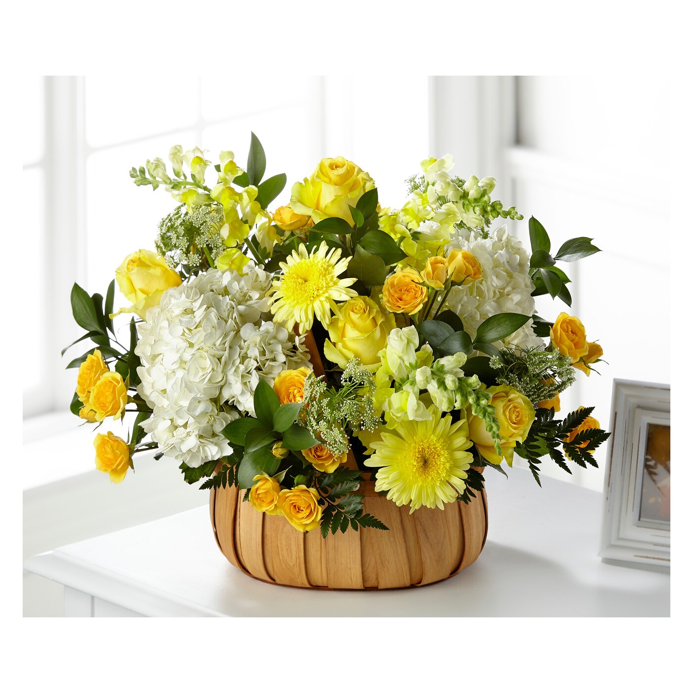 Rustic Remembrance Basket arrangement option 3