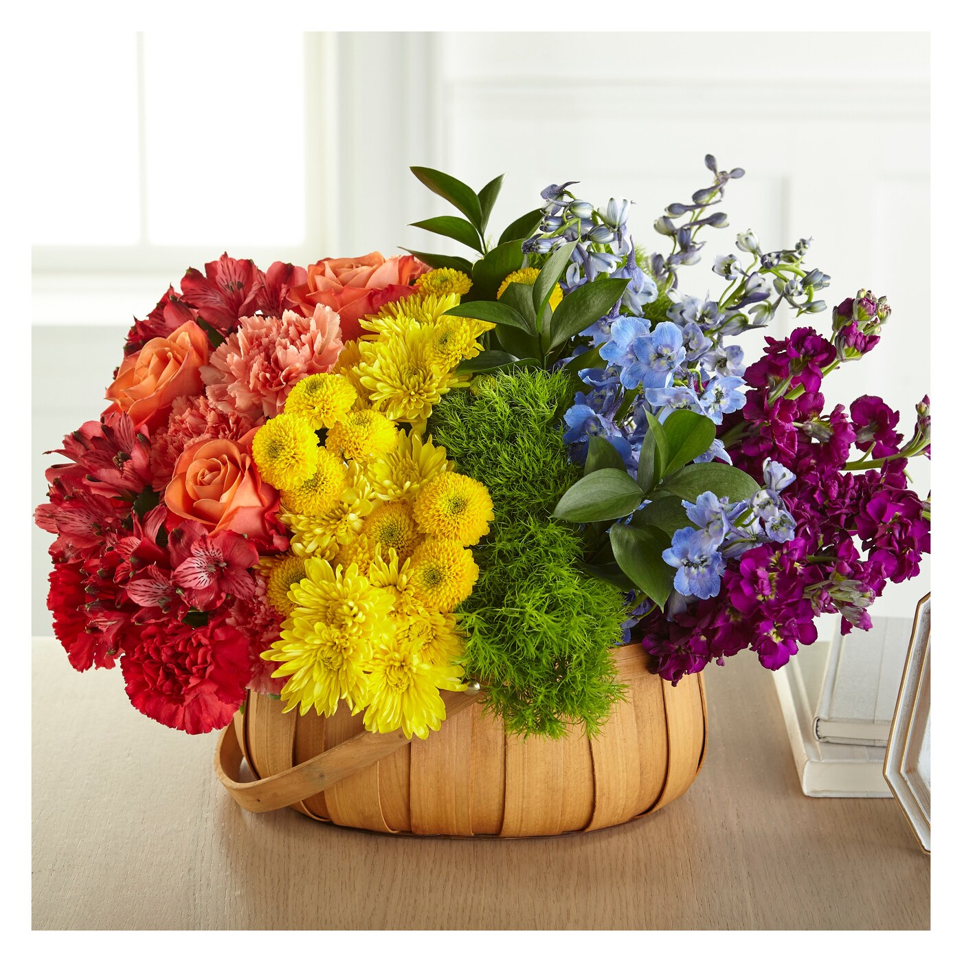 Prideful Basket flower arrangement