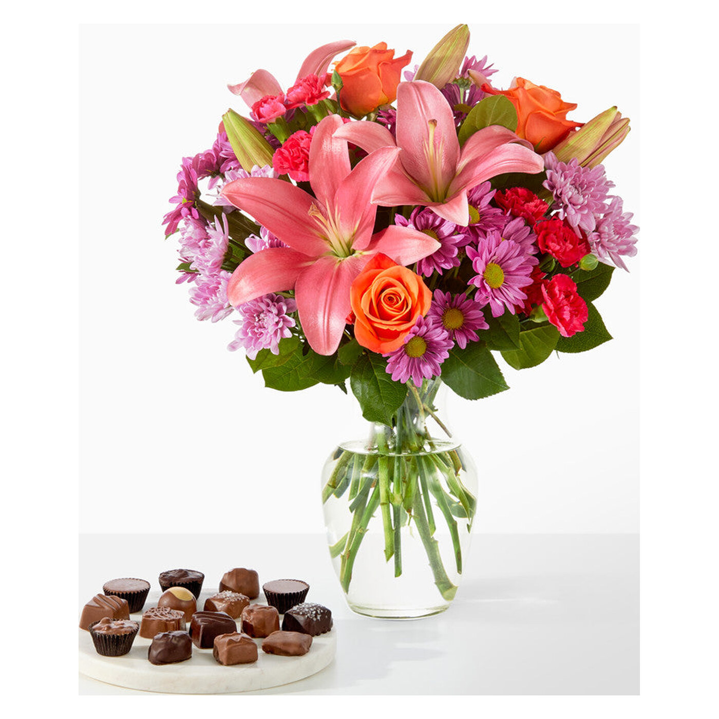 One and Only Bouquet and Chocolate Bundle arrangement option 2