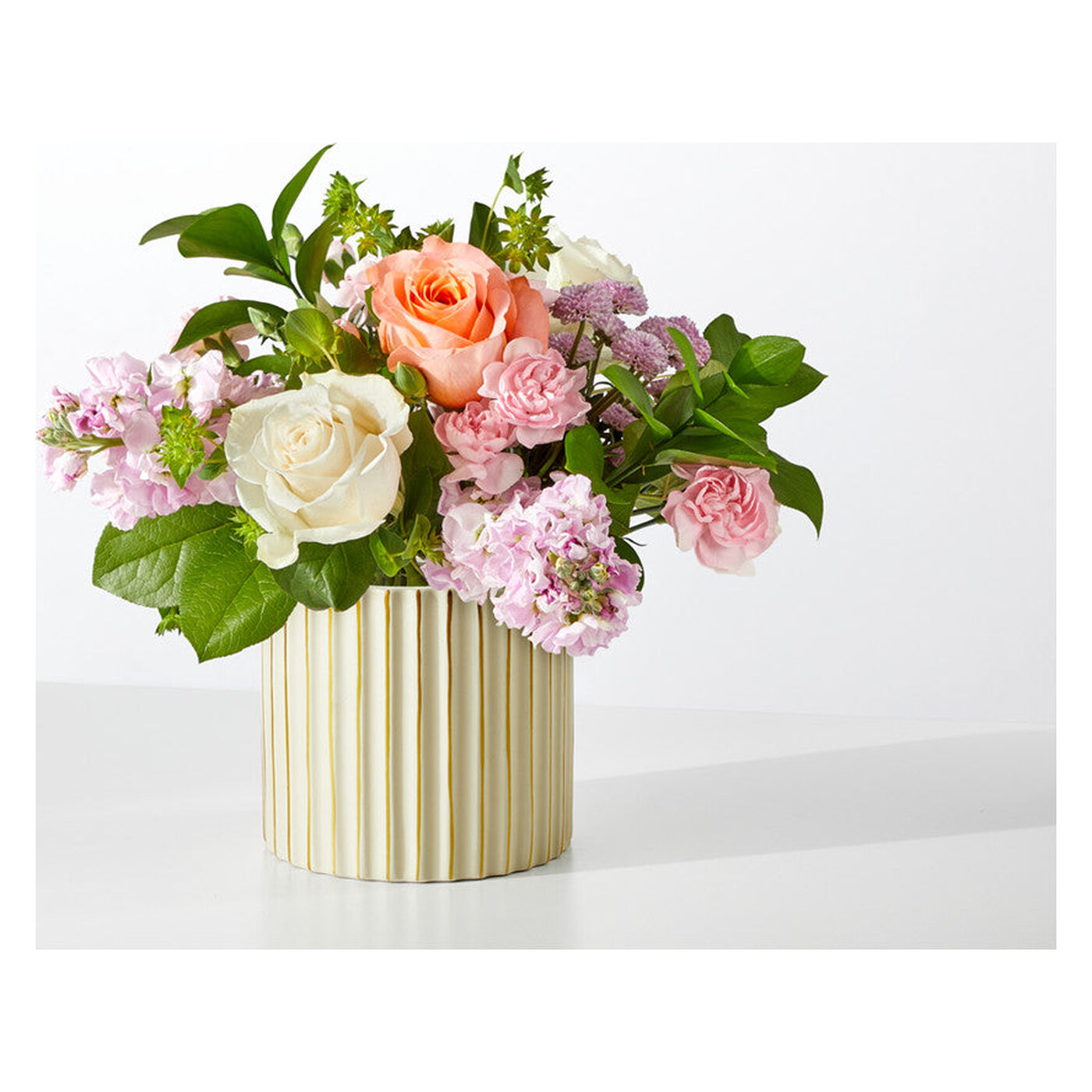 French Market Bouquet with Ivory Vase arrangement option 2