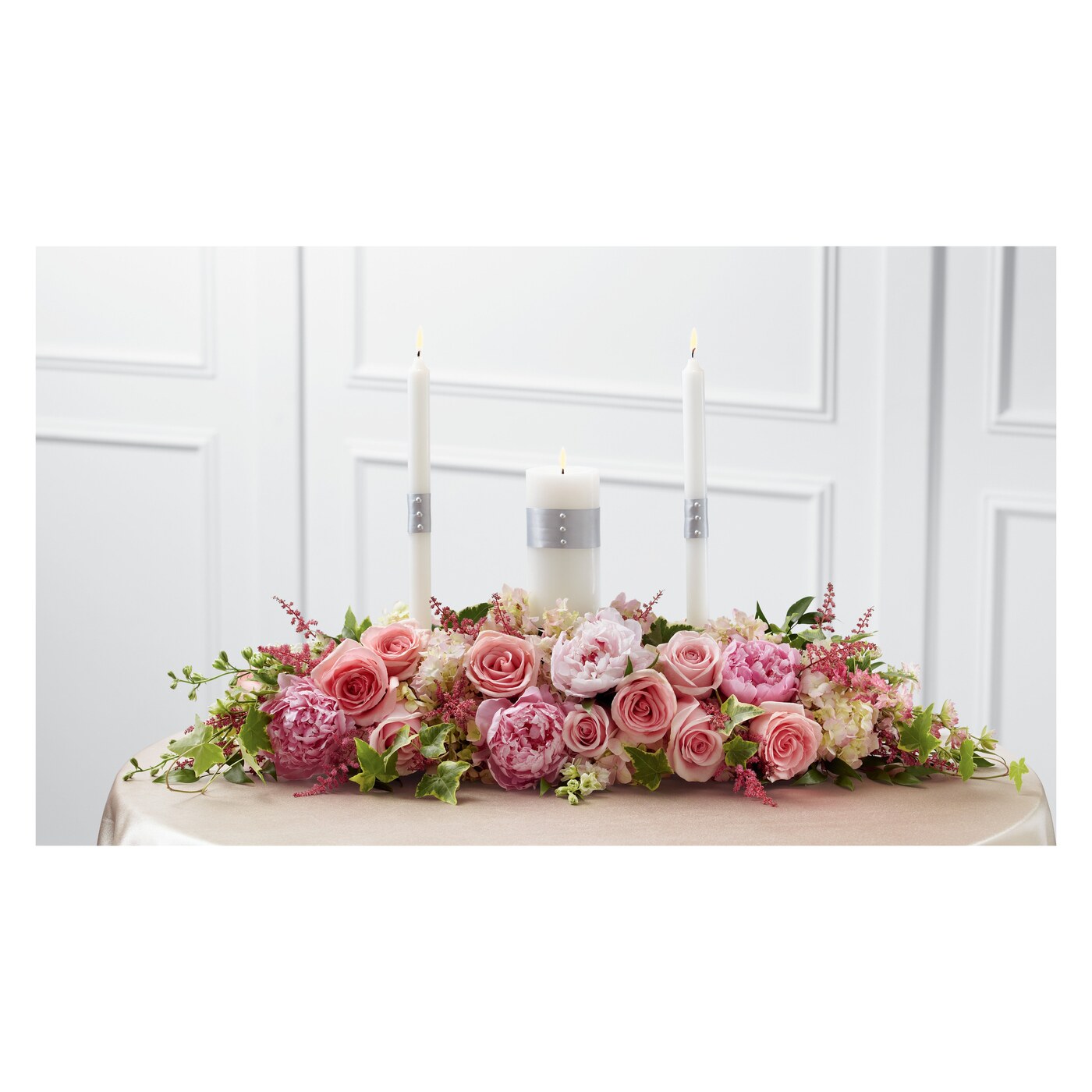 Worldwide Romance Unity Candle Arrangement flower arrangement